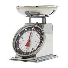 Taylor Mechanical Kitchen Food Scale with Bowl, Weighs Up to 11lbs, Measures in Grams and Ounces, Analog Cooking Scale for Baking, Black and Silver