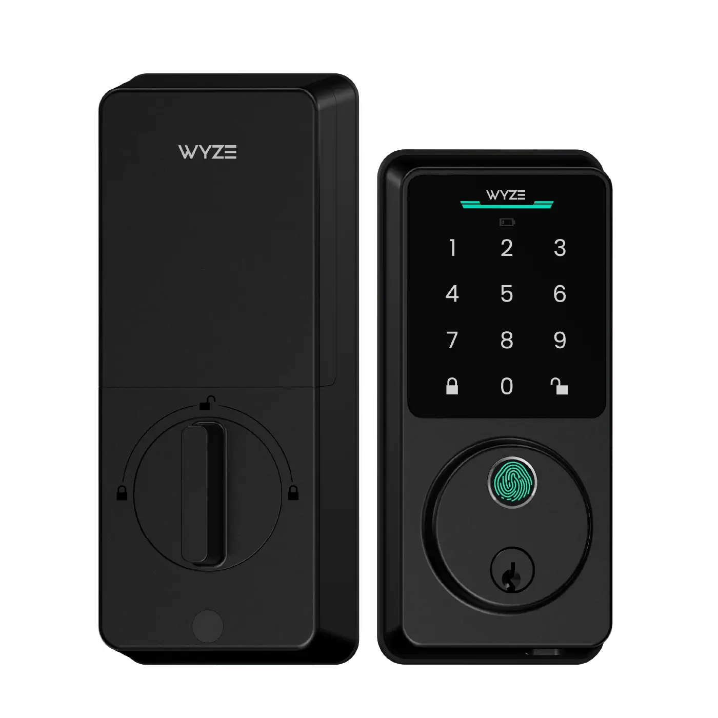 Wyze Auto-Lock Bolt v2, Fingerprint Keyless Entry Smart Lock, AI Learning Scanner with Wi-Fi Front Door Lock Deadbolt, Auto-Lock, 8 Months Battery, BHMA2, IP53, Anti-Peep Keypad, Backup Keys