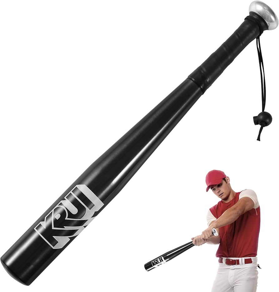 KRUI Aluminum Baseball Bat, 18 Inch Self Defense Bat, Lightweight Bat for Tire Checker, Fish, Keeps in Home, Car, Backpack for Self Defense