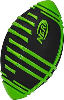 Nerf Weather Blitz Foam Football for All-Weather Play - Easy-to-Hold Grips – Great for Indoor and Outdoor Games - Green