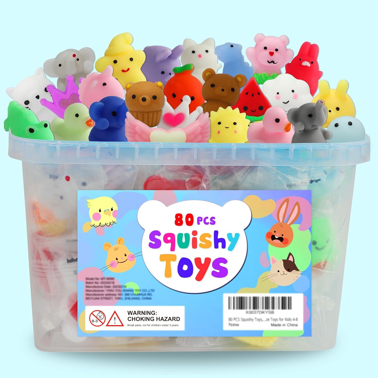 80 Pcs Mochi Squishy Party Favors for Kids