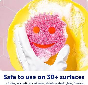 Scrub Daddy Scrub Mommy Sponges - Dish Scrubber + Non-Scratch Cleaning Sponges Kitchen, Bathroom + Multi-Surface Safe - Dual-Sided Dish Sponges for Scrubbing - Online Exclusive (3 Count)