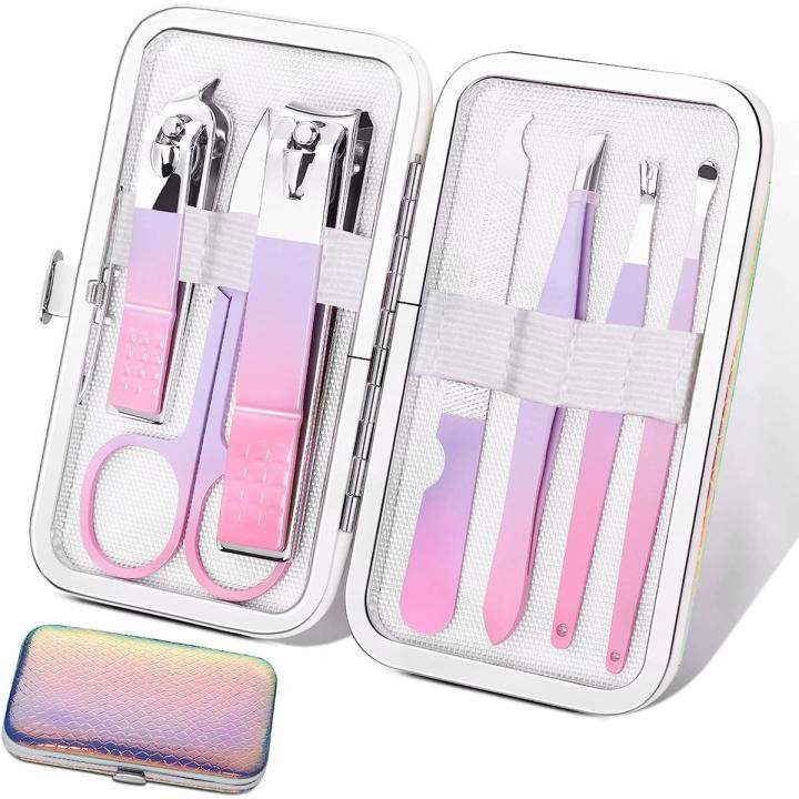 Capoda 12 Set Positive Affirmations Gifts Bulk Manicure Set Nail Clippers Kit 7 In1 Boho Inspirational Manicure Kit for Women Mother Coworkers Employee Appreciation Teacher Staff Nurse Gifts Supplies