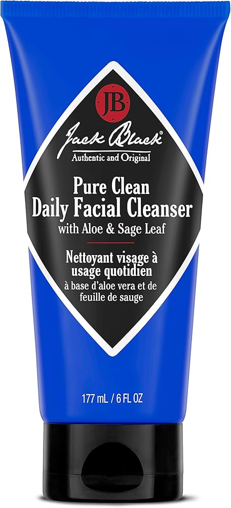 Jack Black Pure Clean Daily Facial Cleanser for Men - Mens Face Wash, Jack Black Face Wash Men's, Face Wash for Men, Face Cleanser for Men, 2-in-1 Mens Facial Cleanser & Toner, Gifts for Men