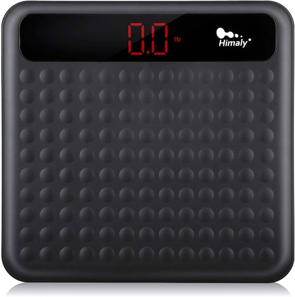 himaly Digital Body Weight Scale Bathroom Scale, Step-On Technology High Precision Measurements Scales with Large Non Slip Silicone Platform and LCD Digital Display, 400lbs/180kg Capacity