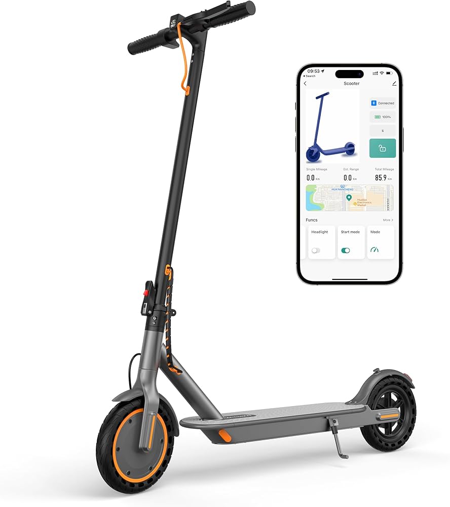 MAXSHOT Electric Scooter for Adults, 8.5/10/14" Tires, 19/22Mph, 350W/500W Motor, 21-28 Miles Range, Folding E-Scooter with Dual Suspension,APP Control