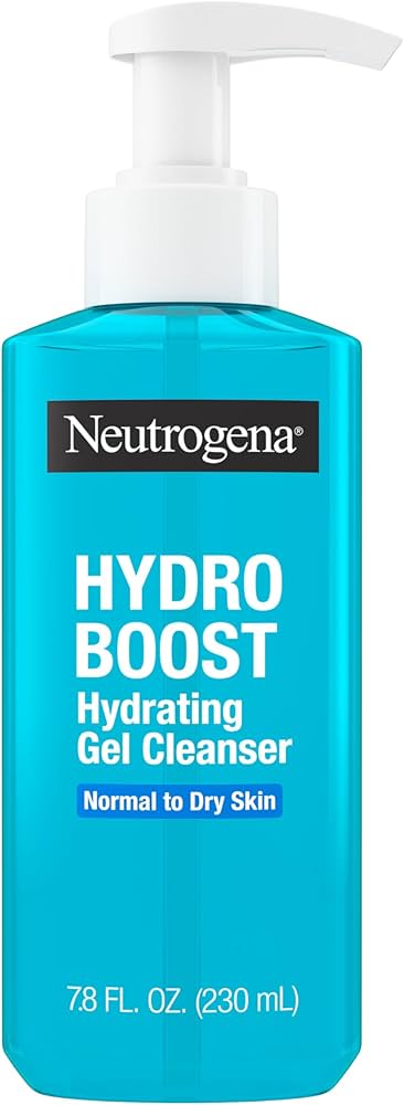 Neutrogena Hydro Boost Face Wash, Fragrance Free, Hydrating Facial Cleanser with Hyaluronic Acid, Daily Foaming Face Wash & Makeup Remover, Hypoallergenic Gel Cleanser, 7.8 fl. oz