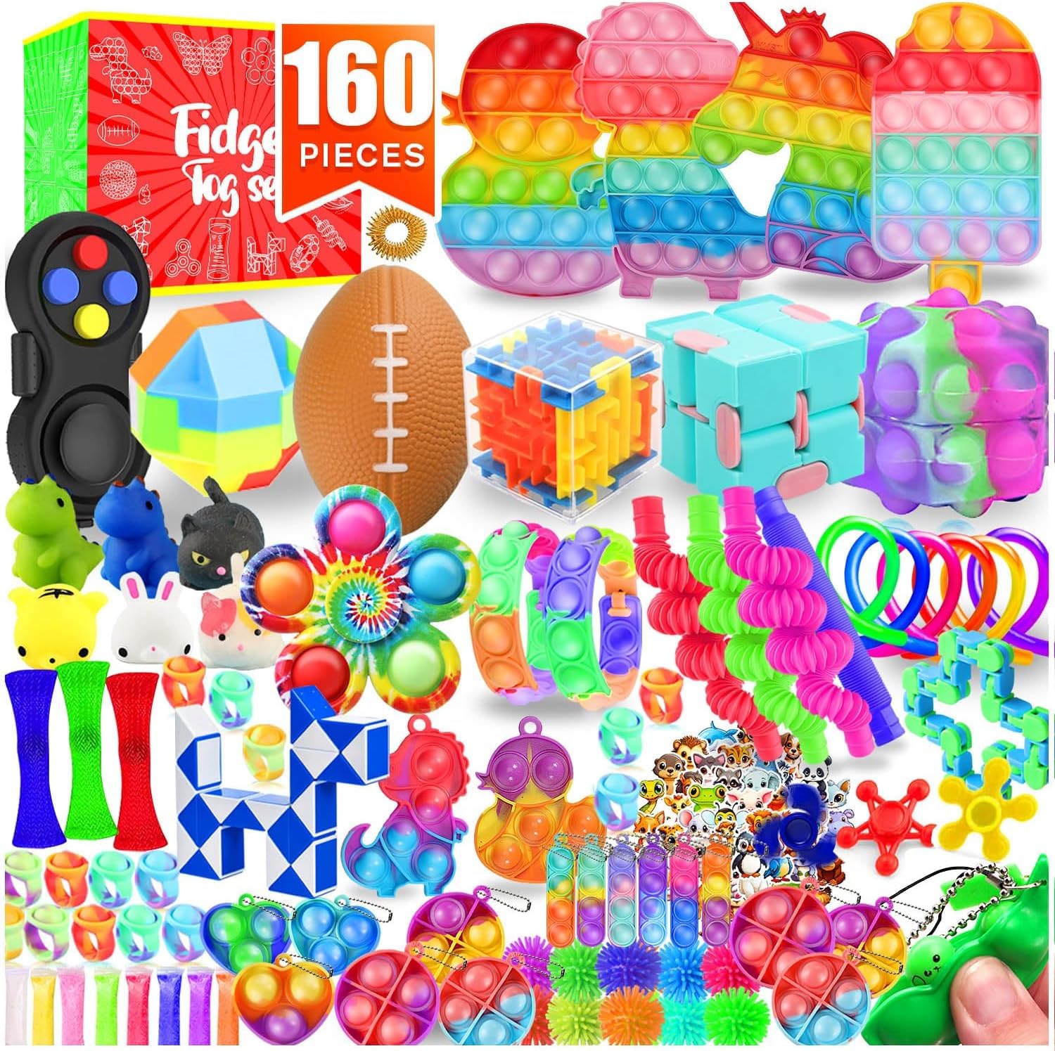 160 Pack Fidget Toys Sensory Party Favors for Kids