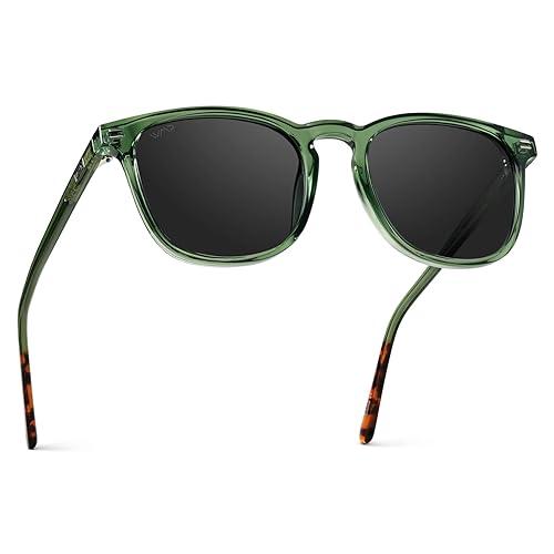 WearMe Pro WMP Eyewear - Men's Polarized Modern Rounded Square Sunglasses