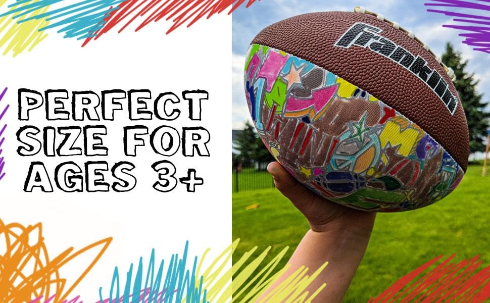 Franklin Sports iColor Kids Mini Balls - Custom Color Balls with Markers Included - Design Your Own Ball for Kids + Toddlers - Soccer Ball - Football