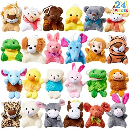 JOYIN 24 Pack Mini Animal Plush Toy Assortment